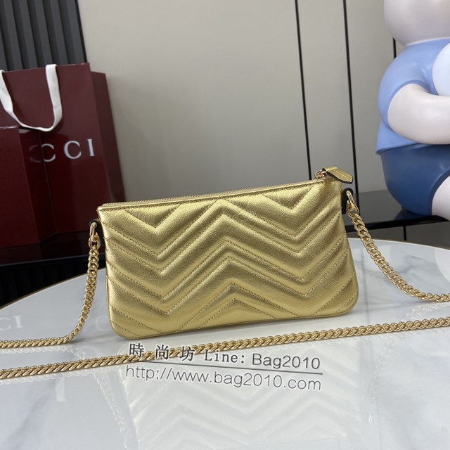 Gucci專櫃古馳最新款Marmont系列超迷你手袋鏈條女包 jh2171型號：824950